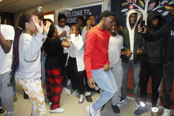 Students enjoying the Jerky Turkey celebration